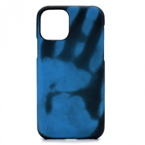 Coller la peau + PC Cas de décoloration du capteur thermique pour iPhone 13 Pro (Black Bleu) SH102C1941-07