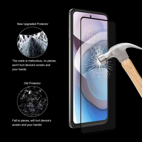 Pour Motorola One 5G Ace 10 pcs Enkay Hat-Prince Colle pleine 0.26mm 9H 2.5D Verre trempé Screen Protector Film de couverture complète SE770311-010