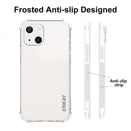 Hat-Prince Enkay Clear TPU Soft Soft Boot PROTECTION DROP COUVERTURE DE PROTECTEUR DE PROTECTEUR DU PROTECTEUR DE VERRE TRACEPTÉ POUR IPHONE 13 SE950261-06