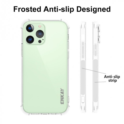 Hat-Prince Enkay Clear TPU Case Soft Soft PROTECTION COUVERTURE DE PROTECTION DROP + PRODUIT DE PROTECTEUR DE VERRE TRAITÉ DU CLEAR POUR IPHONE 13 PRO SE960384-06