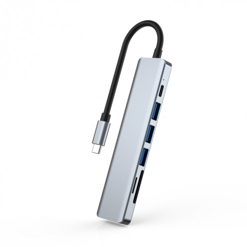 7 en 1 HDMI + SD / TF + USB2.0X2 + USB3.0 + PD à la station d'accueil de type hub de type C SH5637236-07