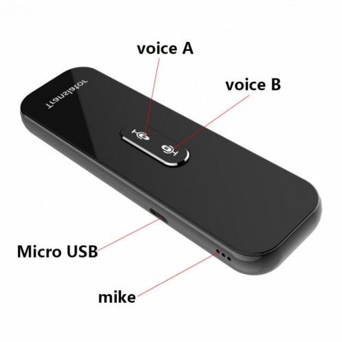 Traducteur vocal de la voix en temps réel G6X 40 langues pour Android iOS et Smartphone (gris) SH401B1480-07