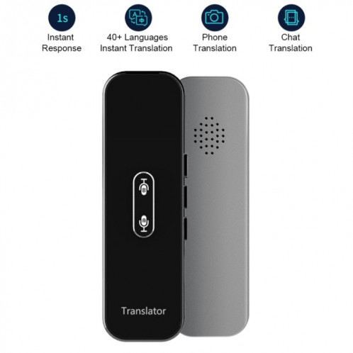 Traducteur vocal de la voix en temps réel G6X 40 langues pour Android iOS et Smartphone (Noir) SH401A1250-07