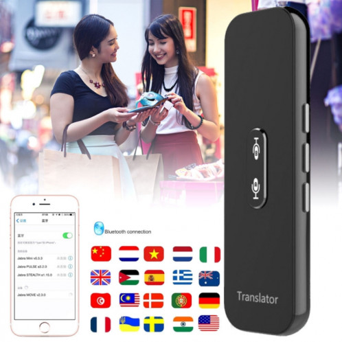 Traducteur vocal de la voix en temps réel G6X 40 langues pour Android iOS et Smartphone (gris) SH401B1480-07