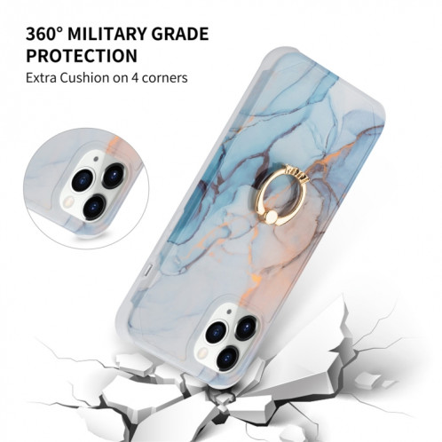 Pour iPhone 13 Pro Quatre Coins SPUB SUPPORTAILLAGE DU POISSON DE COUVERTURE DROIT DE DROIT D'ORMI AVEC BAGUE DE SHINESTONE MÉTAL (Noir) SH002A55-06