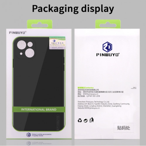 Pinwuyo Touching Series TPU en silicone liquide TPU antichoc pour iPhone 13 Pro (Noir) SP602A642-06