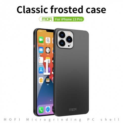 Pour iPhone 13 Pro Mofi Case Hear Ultra-Thin Gived PC (Noir) SM303A1047-06