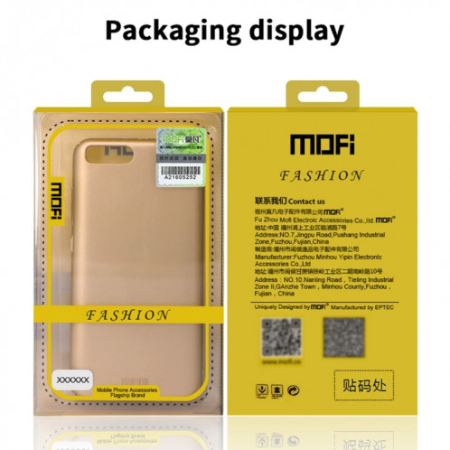 Pour iPhone 13 Pro Mofi Case Hard Ultra-Thin Gived PC (Gold) SM303C1636-06