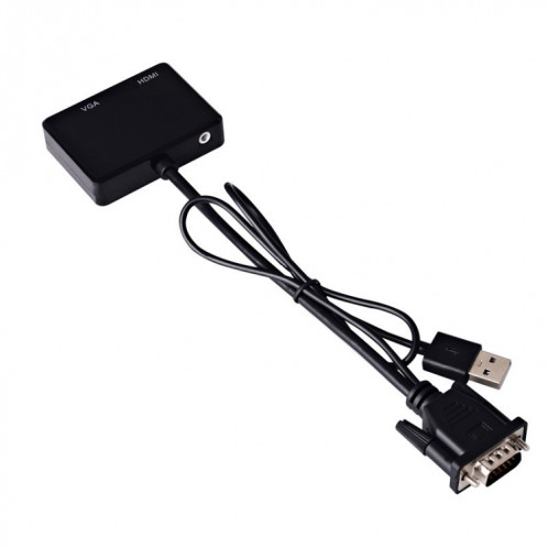 VGA To HDMI Adaptateur VGA Splitter avec convertisseur audio de 3,5 mm SH6140173-04