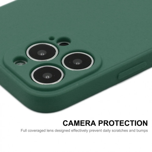Hat-Prince Enkay Silicone Liquide Cas de protection antichoc protecteur de protection chute + protecteur d'écran de verre trempé 9H pour iPhone 13 Pro (beige) SE101A315-08