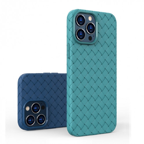 Coque TPU antichoc de couverture entièrement tissée pour iPhone 13 Pro (Bleu) SH002B461-04