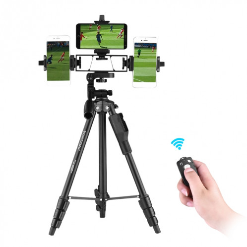 YUNTENG VCT-6808 Support de trépied multi-téléphone avec tête de boule et télécommande SH6739471-06