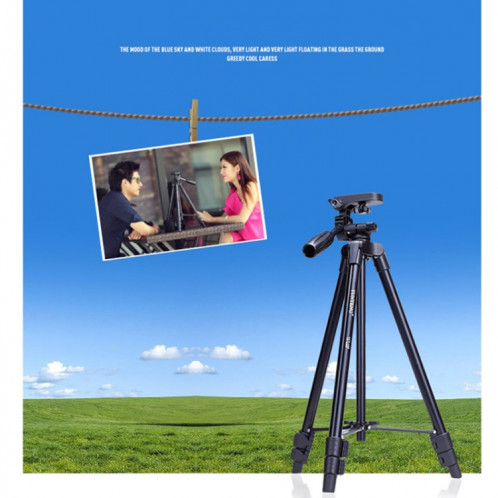YUNTENG VCT-520 Support de trépied en alliage d'aluminium avec SH68291100-05