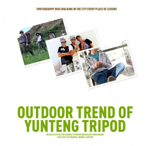 YUNTENG VCT-520 Support de trépied en alliage d'aluminium avec SH68291100-05