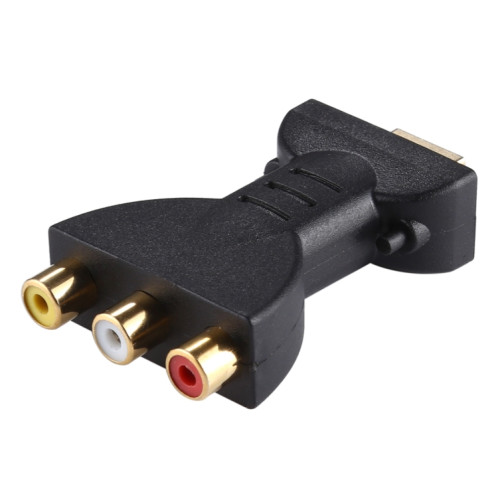 Adaptateur audio vidéo HDMI mâle vers 3 RCA plaqué or Convertisseur de composants AV pour projecteur DVD SH1687113-07