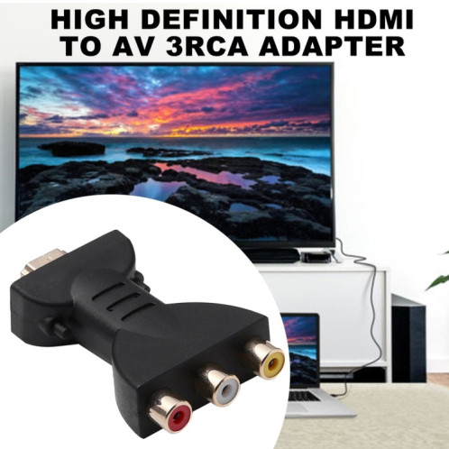 Adaptateur audio vidéo HDMI mâle vers 3 RCA plaqué or Convertisseur de composants AV pour projecteur DVD SH1687113-07