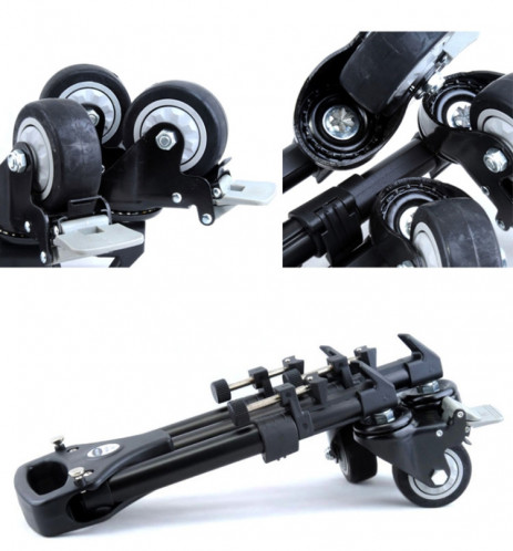 YUNTENG 901 Alliage d'aluminium Caméra Trépied Tripode Poulie de roue de la poulie, charge 30kg SH6899843-08