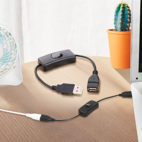 28cm USB 2.0 un câble d'extension d'extension mâle à femelle avec interrupteur SH1691658-06