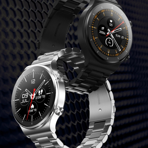 N58 IP67 1,28 pouce Touch Color Smart montre intelligente (argent en acier inoxydable) SH001A1169-09