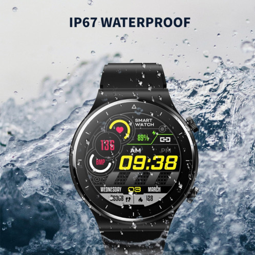 N58 IP67 1,28 pouce Touch Color Smart montre intelligente (argent en acier inoxydable) SH001A1169-09