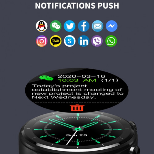 N58 IP67 1,28 pouce Touch Color Smart montre intelligente (argent en acier inoxydable) SH001A1169-09