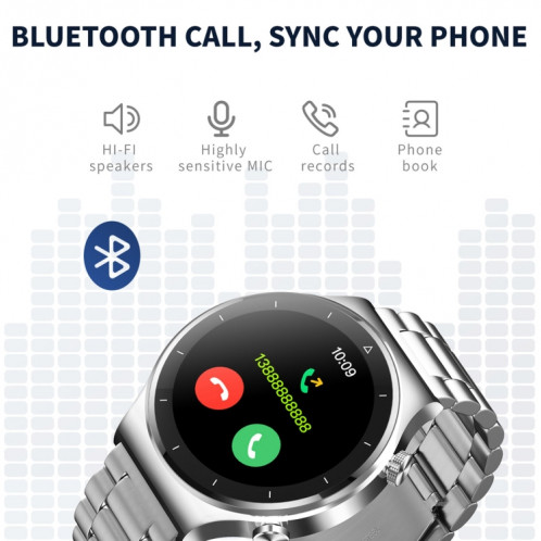 N58 IP67 Smart Watch Smart Screen Screen Smart Screen (Silver) SH101B1324-08