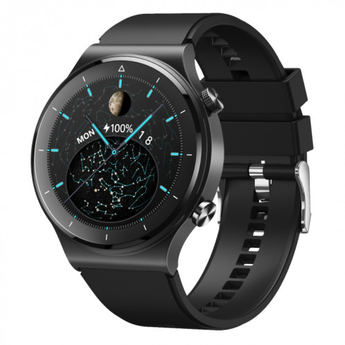 N58 IP67 Montre à écran tactile à écran tactile de 1,28 pouces (bracelet en silicone noir) SH401B1079-08