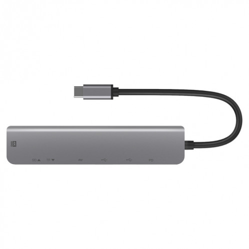 UC902 7-IN-1 Multi-fonction HDMI + SD / TF + USB X 2 + Type-C + PD sur le moyeu en alliage d'aluminium USB-C / Type-C SH71941843-04