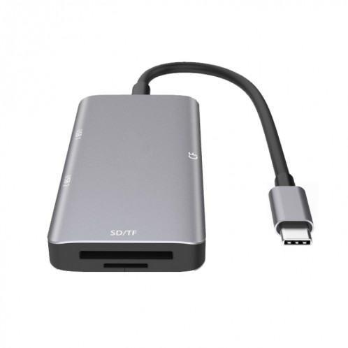 Adaptateur Hub de lecture de données 5 en 1 avec une carte SD / TF / CF, Dual USB3.0 ports SH72201443-06