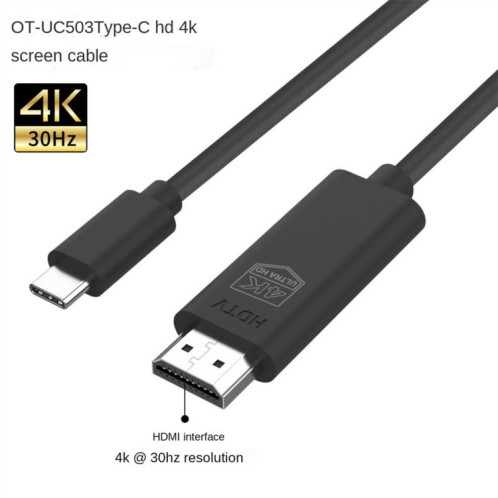 OT-UC503 4 KUSB Type C mâle au câble d'écran mâle HDMI SH72371112-06