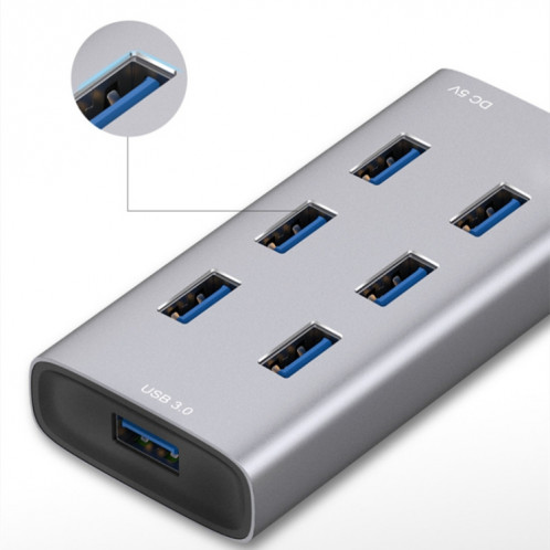 Hub de station d'accueil en boîtier en métal multiport avec 7 ports USB 3.0 SH72771807-05