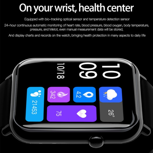 Q19 PRO IP67 SmartWatch de 1,69 pouce de 1,69 pouce (or + rose) SH801B209-09