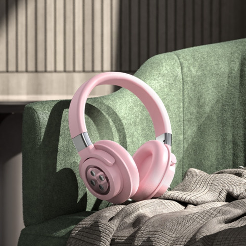 Casque stéréo HIFI Bluetooth sans fil A51 USB avec micro (rose) SH901F443-07
