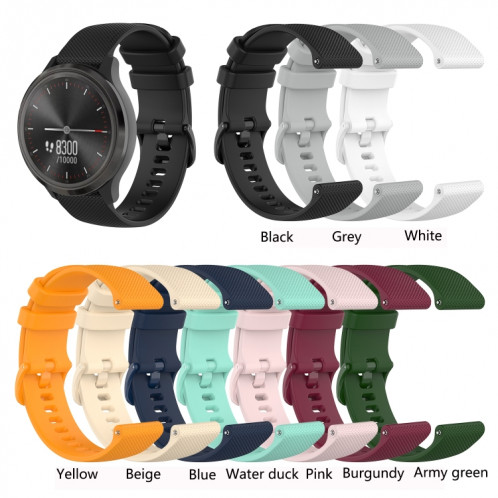 Pour Ticwatch Pro 2020 Checkered Silicone Watch Band (Amy Green) SH304F1161-06