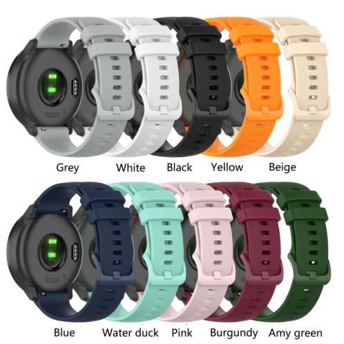 Pour Ticwatch Pro 2020 Checkered Silicone Watch Band (Amy Green) SH304F1161-06