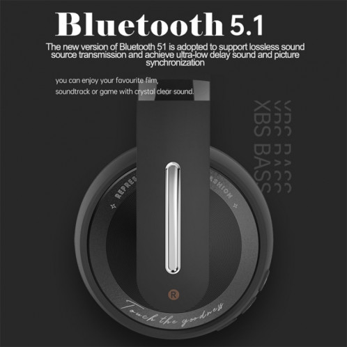 P6 Bluetooth 5,1 casque stéréo sans fil avec microphone (blanc) SH701B207-07