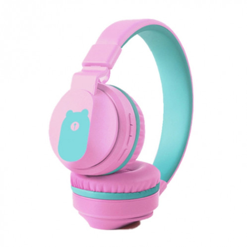 Bobo + adultes et enfants mignon Bluetooth 5.0 Bass Bast Casque d'annulation avec micro (rose) SH201B272-07