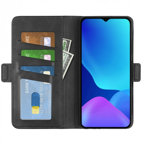 Pour Ulefone Note 10 Case de téléphone en cuir à boucle magnétique à double côte (noir) SH101A446-07