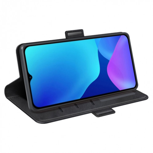 Pour Ulefone Note 10 Case de téléphone en cuir à boucle magnétique à double côte (noir) SH101A446-07