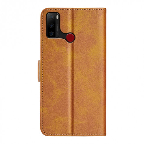 Pour Ulefone Note 10 Case de téléphone en cuir magnétique à double boucle (jaune) SH101B1201-07