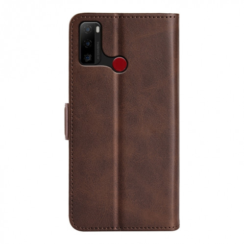 Pour Ulefone Note 10 Case de téléphone en cuir à boucle magnétique à double côte (marron) SH101C499-07