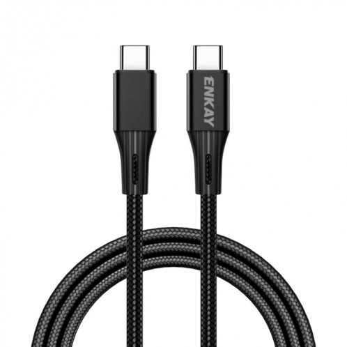 Enkay PD100W 5A USB-C / TYPE-C vers le câble de charge rapide de type C avec marqueur électronique, longueur: 1M SE75011245-09