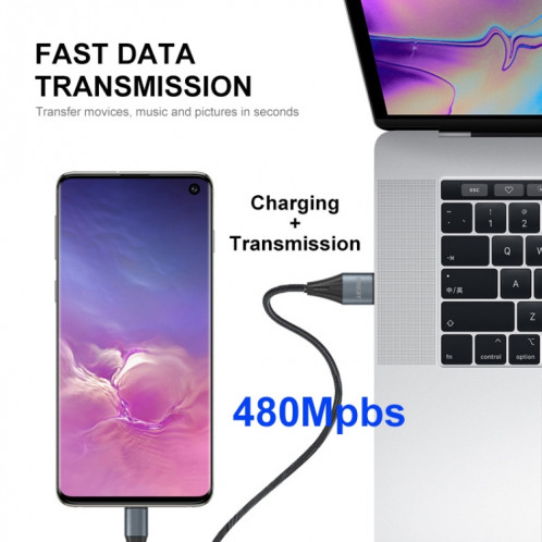 ENKAY 66W USB vers USB-C / TYPE-C Protocole complet 6A Câble de données de charge rapide, longueur: 2m (vert) SE502C1621-07