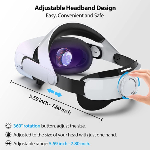 Pour Oculus Quest2 VR Lunettes Décompression Confort Casque de remplacement réglable SH8562171-05