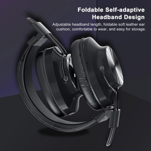 Casque de musique stéréo sans fil pliable S4000 avec carte / FM AUX-in / TF micro 3,5 mm / FM SH8580615-07