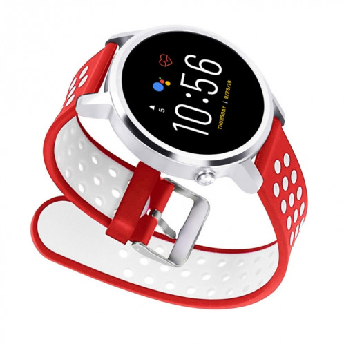 Pour Fossil Gen 5 Carlyle / Julianna / Garrett / Carlyle HR Bracelet de montre en silicone bicolore (rouge) SH101B1944-06