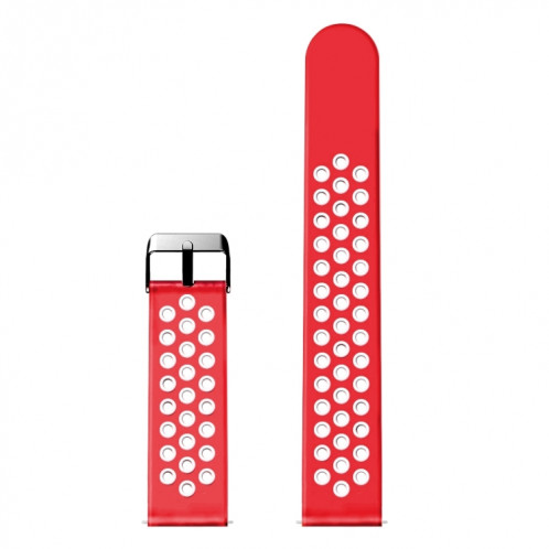 Pour Fossil Gen 5 Carlyle / Julianna / Garrett / Carlyle HR Bracelet de montre en silicone bicolore (rouge) SH101B1944-06