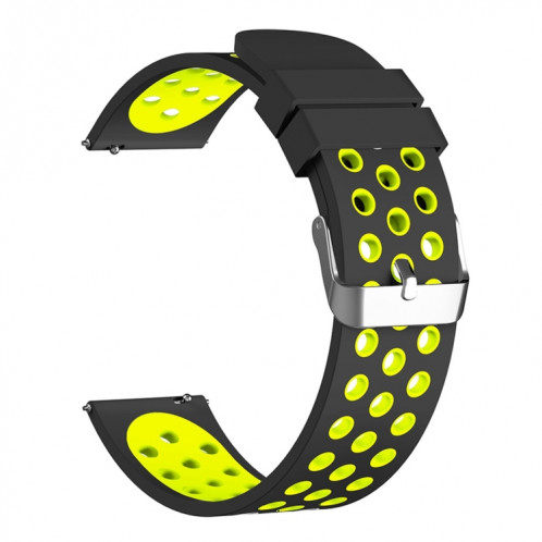 Pour Fossil Gen 5 Carlyle / Julianna / Garrett / Carlyle HR Bracelet de montre en silicone bicolore (jaune) SH101D375-06