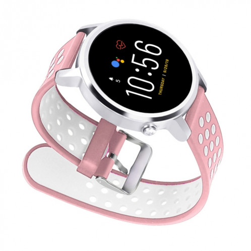 Pour Fossil Gen 5 Carlyle / Julianna / Garrett / Carlyle HR Bracelet de montre en silicone bicolore (rose) SH101E346-06