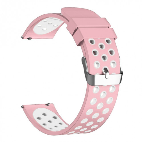 Pour Fossil Gen 5 Carlyle / Julianna / Garrett / Carlyle HR Bracelet de montre en silicone bicolore (rose) SH101E346-06